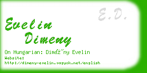 evelin dimeny business card